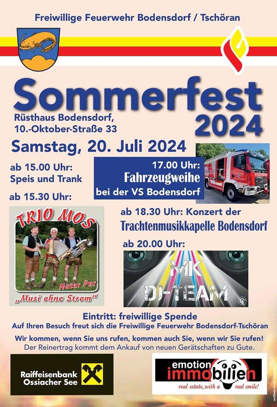 Ossiacher See News | Fest & Fahrzeugsegnung in Bodensdorf